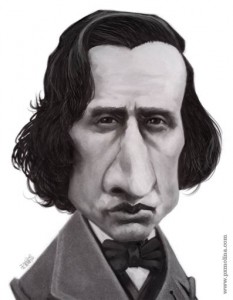 Frederic Chopin caricature